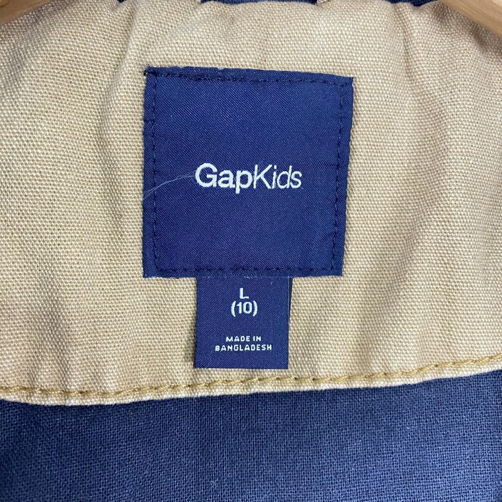 GapKids Jacket Boys Large 10 Camo Field Hooded Utility Cargo‎ Full Zip Cotton